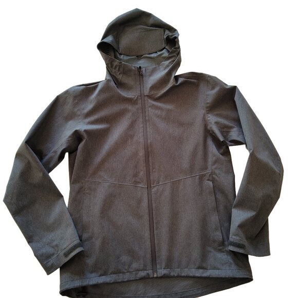 Uniqlo Men's Gray Blocktech Parka Water Repellent Windproof Size Large - Picture 1 of 8